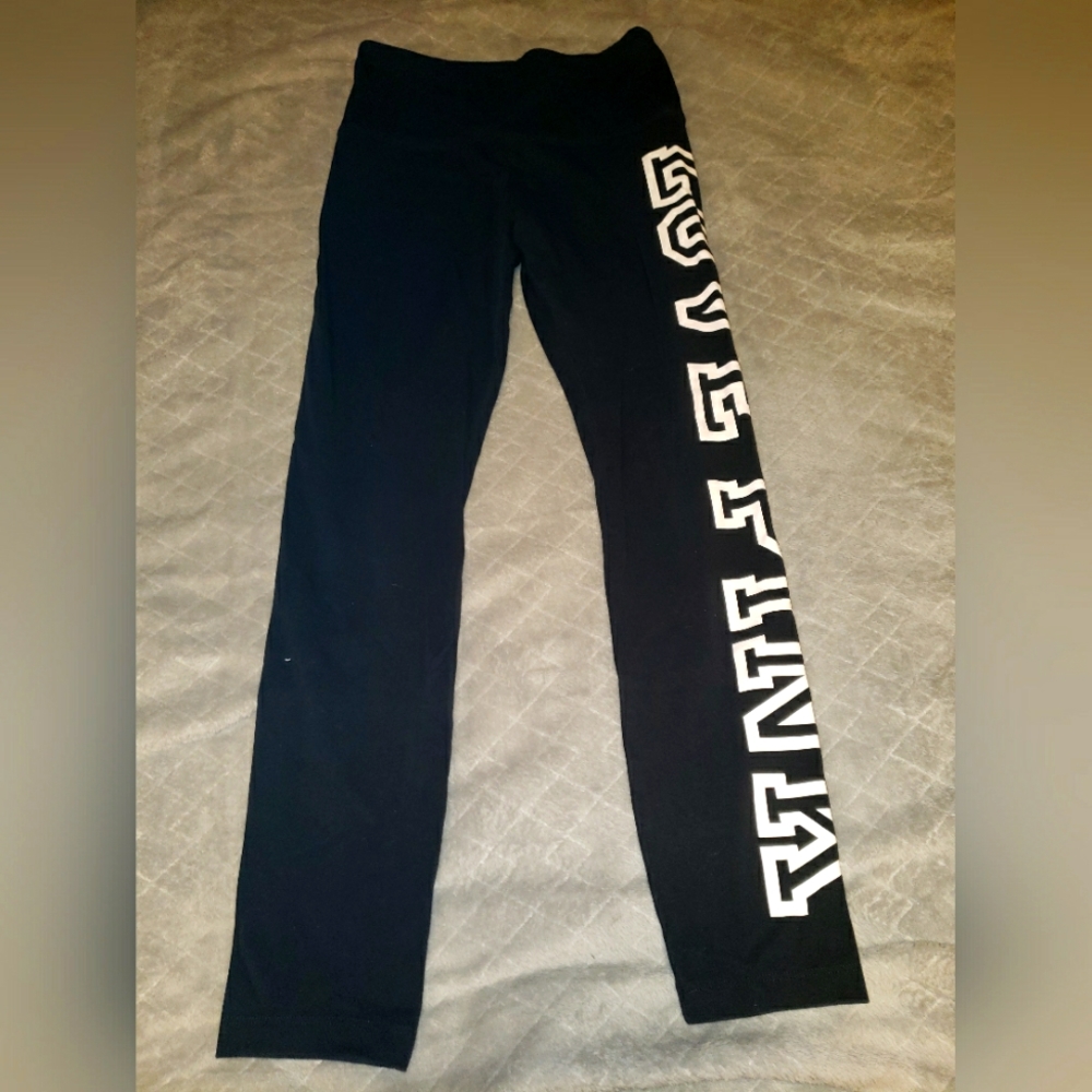 PINK yoga pants black and white